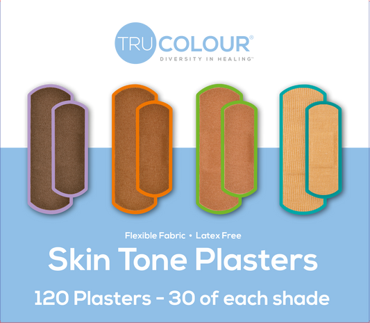 Tru-Colour Skin Tone Plasters - Combi Pack all colour variants - 120 count - 2 sizes