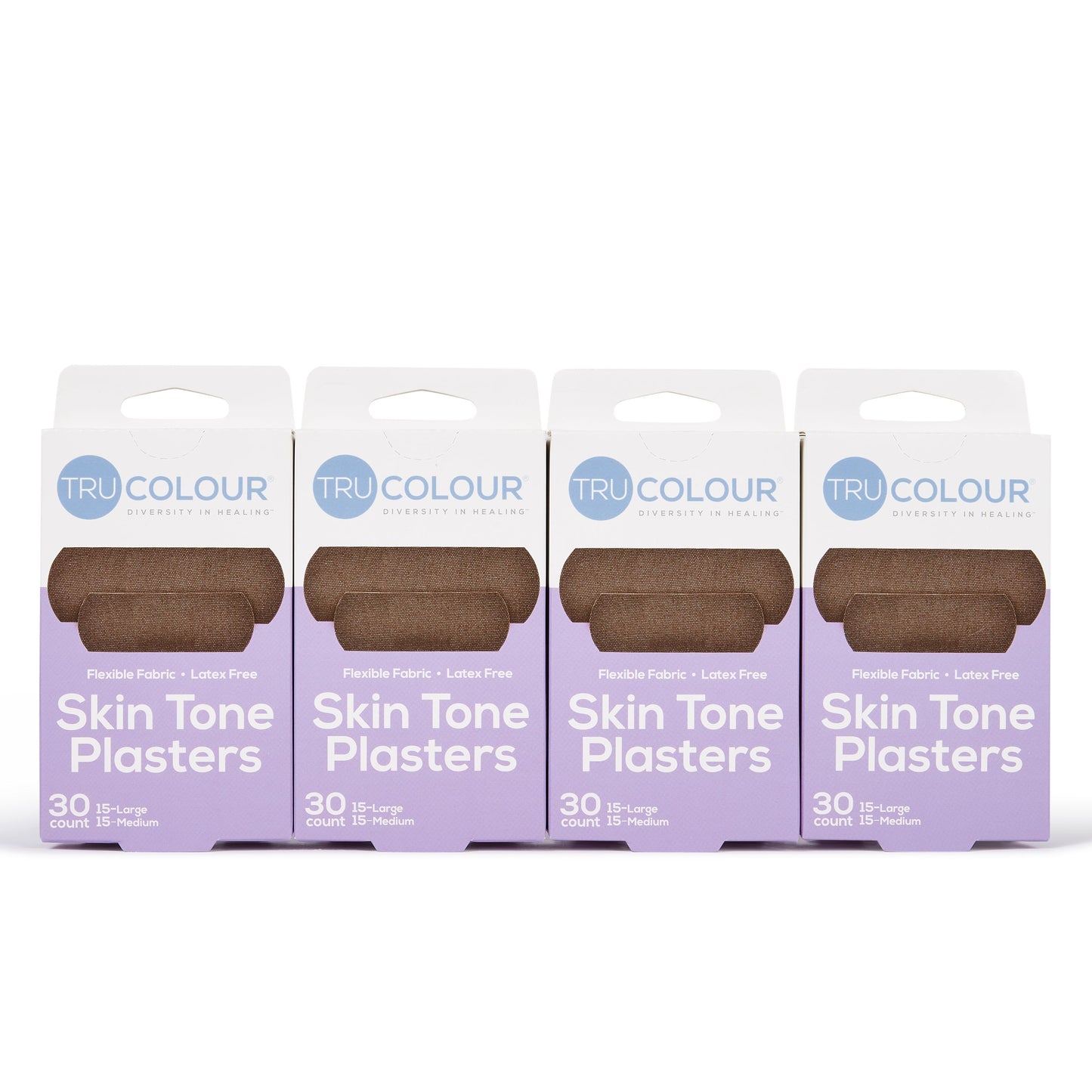 Tru-Colour Skin Tone Plasters Dark Brown Skintone- Multipack - 120 count - 2 sizes