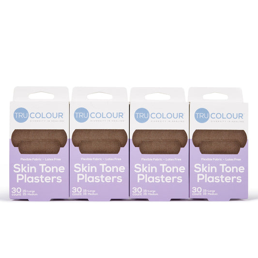 Tru-Colour Skin Tone Plasters Dark Brown Skintone- Multipack - 120 count - 2 sizes
