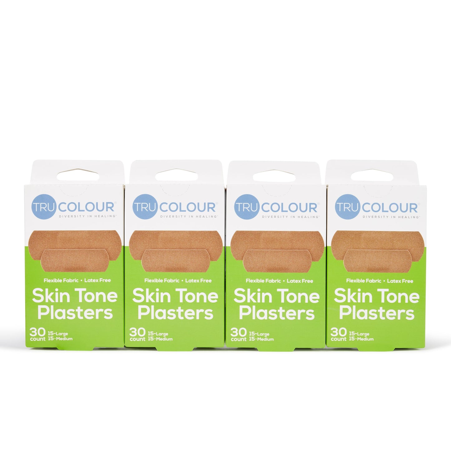 Tru-Colour Skin Tone Plasters Light Brown Skintone - Multipack - 120 count- 2 sizes