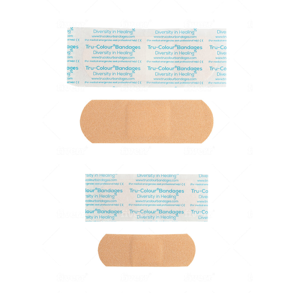 Tru-Colour Skin Tone Plasters - Combi Pack all colour variants - 120 count - 2 sizes