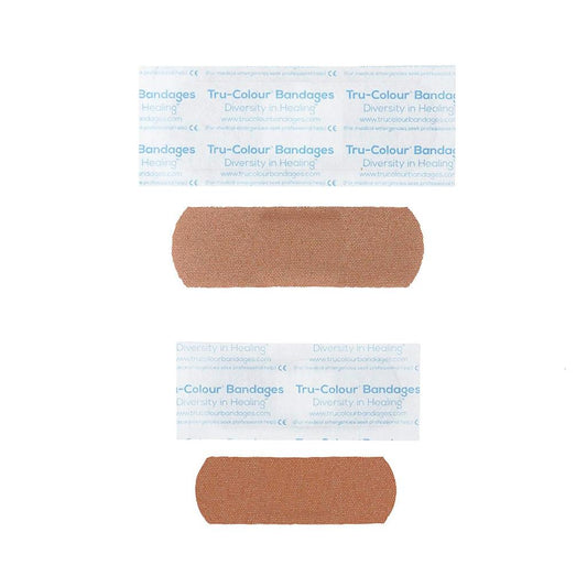 Tru-Colour Skin Tone Plasters Brown Skintone - Multipack - 120 count - 2 sizes