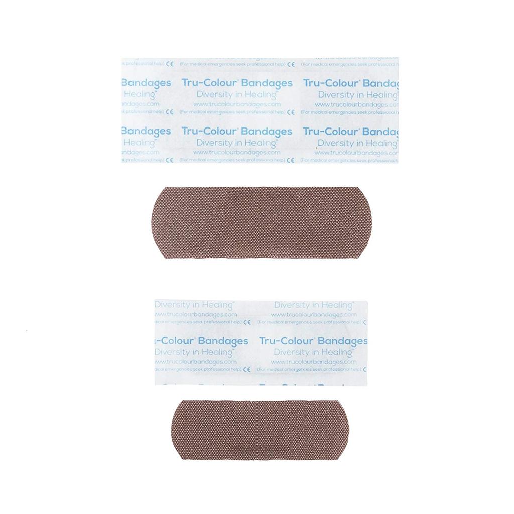 Tru-Colour Skin Tone Plasters Dark Brown Skintone- Multipack - 120 count - 2 sizes