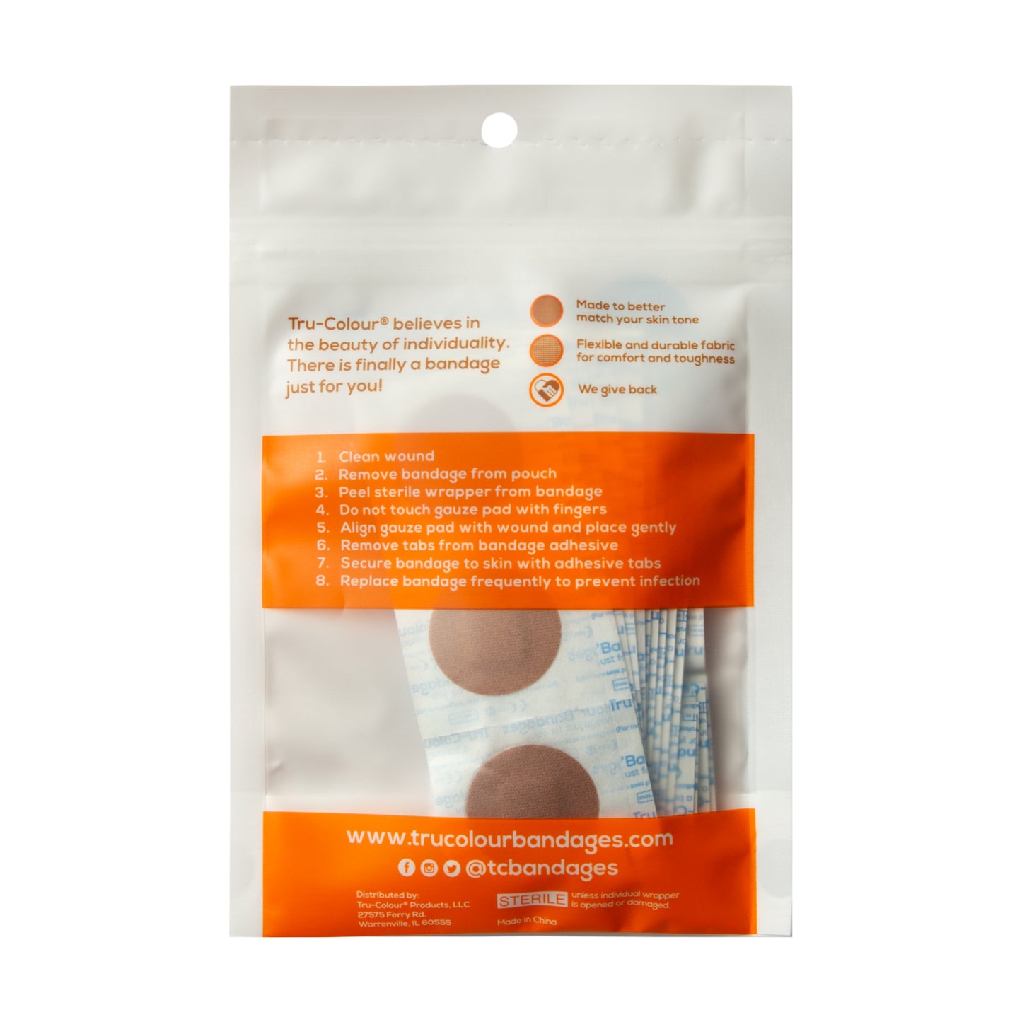 Tru-Colour Skin Tone Spot Plasters: Brown Skintone - 50 count